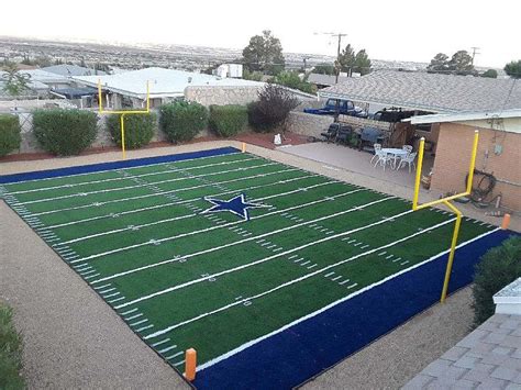 football field in backyard